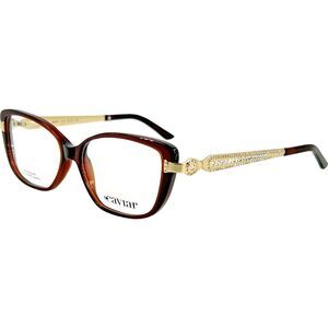 Caviar M2377 Womens Plastic Eyeglass Frame C16 Brown 51-15 Italy w Case
